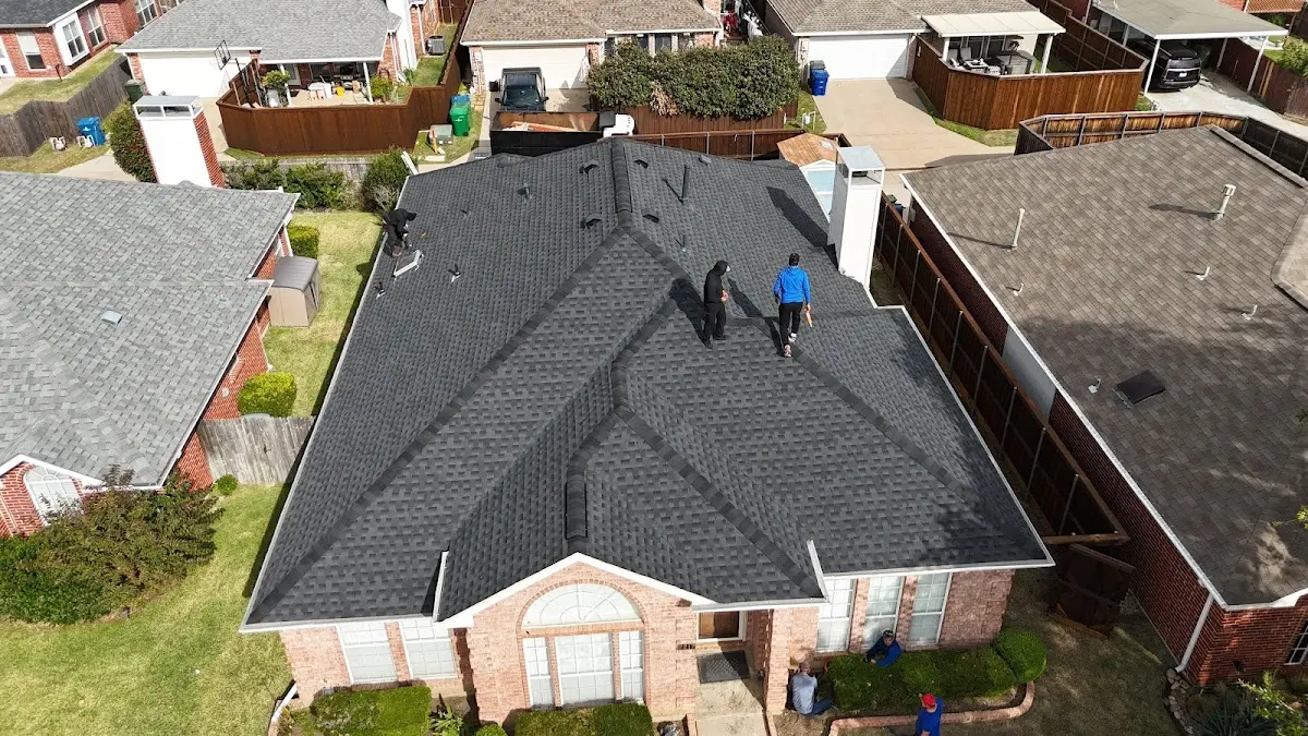 Commercial Roofing work in progress on a Sachse property